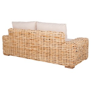 72315 ΚΑΝΑΠΕΣ 2-ΘΕΣΙΟΣ TROPEL HM9809 ΞΥΛΟ MANGO-RATTAN ΦΥΣΙΚΟ-ΛΕΥΚΑ ΜΑΞΙΛΑΡΙΑ 192x88x70-85Υεκ.