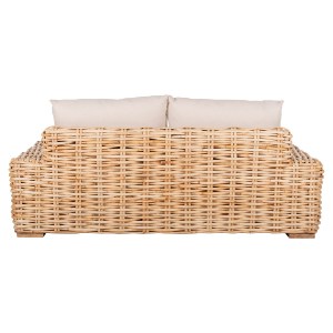 72315 ΚΑΝΑΠΕΣ 2-ΘΕΣΙΟΣ TROPEL HM9809 ΞΥΛΟ MANGO-RATTAN ΦΥΣΙΚΟ-ΛΕΥΚΑ ΜΑΞΙΛΑΡΙΑ 192x88x70-85Υεκ.