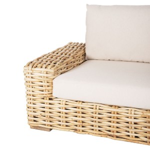 72315 ΚΑΝΑΠΕΣ 2-ΘΕΣΙΟΣ TROPEL HM9809 ΞΥΛΟ MANGO-RATTAN ΦΥΣΙΚΟ-ΛΕΥΚΑ ΜΑΞΙΛΑΡΙΑ 192x88x70-85Υεκ.