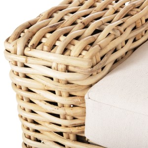 72315 ΚΑΝΑΠΕΣ 2-ΘΕΣΙΟΣ TROPEL HM9809 ΞΥΛΟ MANGO-RATTAN ΦΥΣΙΚΟ-ΛΕΥΚΑ ΜΑΞΙΛΑΡΙΑ 192x88x70-85Υεκ.