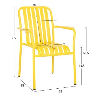 72332 ΠΟΛΥΘΡΟΝΑ ΑΛΟΥΜΙΝΙΟΥ RACHEL HM6088.06 ΚΙΤΡΙΝΗ 63x58x85Υεκ.