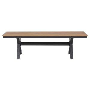 72346 ΠΑΓΚΑΚΙ ΑΛΟΥΜΙΝΙΟΥ TAWNEE HM6038.01 ΑΝΘΡΑΚΙ ΜΕ POLYWOOD ΚΑΘΙΣΜΑ ΣΕ ΦΥΣΙΚΟ ΧΡΩΜΑ 150x36x45Υεκ.