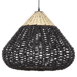72393 ΦΩΤΙΣΤΙΚΟ ΟΡΟΦΗΣ ΚΡΕΜΑΣΤΟ HM4346 ΑΠΟ PAPER ROPE ΜΠΕΖ ΚΑΙ ΜΑΥΡΟ Φ55,5x44Υεκ.