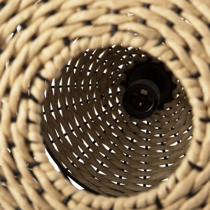 72393 ΦΩΤΙΣΤΙΚΟ ΟΡΟΦΗΣ ΚΡΕΜΑΣΤΟ HM4346 ΑΠΟ PAPER ROPE ΜΠΕΖ ΚΑΙ ΜΑΥΡΟ Φ55,5x44Υεκ.
