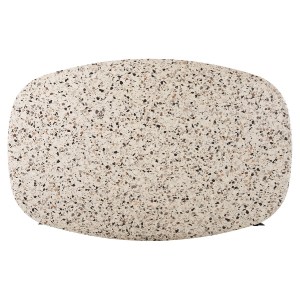 72401 ΤΡΑΠΕΖΙ ΟΒΑΛ RODDEN HM11903.03 ΜΕ WERZALIT TERRAZZO-ΜΑΥΡΗ ΧΙΑΣΤΙ ΒΑΣΗ 146x94x75Υεκ