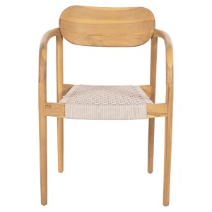 72418 ΠΟΛΥΘΡΟΝΑ OSLO HM9636.07 ΞΥΛΟ TEAK ΦΥΣΙΚΟ & ΜΠΕΖ ΣΧΟΙΝΙ 55x54x80Yεκ.