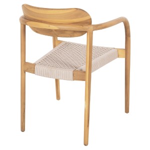 72418 ΠΟΛΥΘΡΟΝΑ OSLO HM9636.07 ΞΥΛΟ TEAK ΦΥΣΙΚΟ & ΜΠΕΖ ΣΧΟΙΝΙ 55x54x80Yεκ.