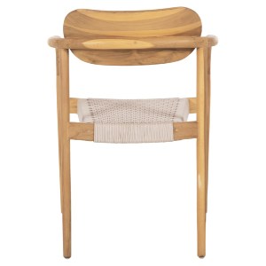 72418 ΠΟΛΥΘΡΟΝΑ OSLO HM9636.07 ΞΥΛΟ TEAK ΦΥΣΙΚΟ & ΜΠΕΖ ΣΧΟΙΝΙ 55x54x80Yεκ.
