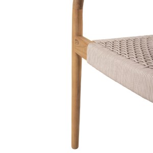 72418 ΠΟΛΥΘΡΟΝΑ OSLO HM9636.07 ΞΥΛΟ TEAK ΦΥΣΙΚΟ & ΜΠΕΖ ΣΧΟΙΝΙ 55x54x80Yεκ.