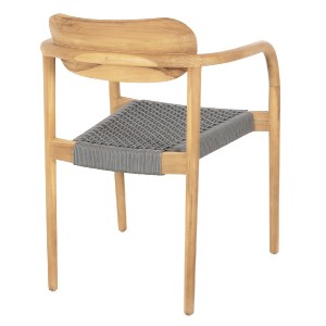 72419 ΠΟΛΥΘΡΟΝΑ OSLO HM9636.08 ΞΥΛΟ TEAK ΦΥΣΙΚΟ & ΓΚΡΙ ΣΧΟΙΝΙ 55x54x80Yεκ.