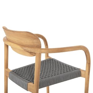 72419 ΠΟΛΥΘΡΟΝΑ OSLO HM9636.08 ΞΥΛΟ TEAK ΦΥΣΙΚΟ & ΓΚΡΙ ΣΧΟΙΝΙ 55x54x80Yεκ.