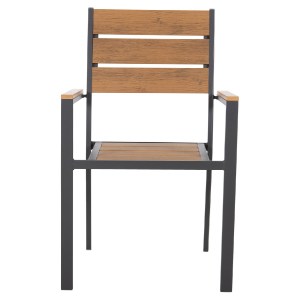 72423 ΠΟΛΥΘΡΟΝΑ ΑΛΟΥΜΙΝΙΟΥ SAGA HM5981.03 ΑΝΘΡΑΚΙ-POLYWOOD ΣΕ ΦΥΣΙΚΟ 55x55x86Υεκ.