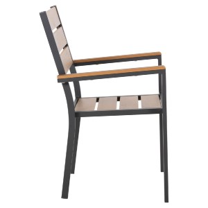 72423 ΠΟΛΥΘΡΟΝΑ ΑΛΟΥΜΙΝΙΟΥ SAGA HM5981.03 ΑΝΘΡΑΚΙ-POLYWOOD ΣΕ ΦΥΣΙΚΟ 55x55x86Υεκ.