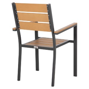 72423 ΠΟΛΥΘΡΟΝΑ ΑΛΟΥΜΙΝΙΟΥ SAGA HM5981.03 ΑΝΘΡΑΚΙ-POLYWOOD ΣΕ ΦΥΣΙΚΟ 55x55x86Υεκ.