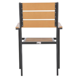 72423 ΠΟΛΥΘΡΟΝΑ ΑΛΟΥΜΙΝΙΟΥ SAGA HM5981.03 ΑΝΘΡΑΚΙ-POLYWOOD ΣΕ ΦΥΣΙΚΟ 55x55x86Υεκ.