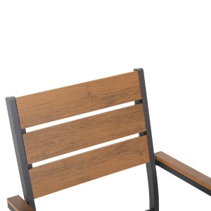 72423 ΠΟΛΥΘΡΟΝΑ ΑΛΟΥΜΙΝΙΟΥ SAGA HM5981.03 ΑΝΘΡΑΚΙ-POLYWOOD ΣΕ ΦΥΣΙΚΟ 55x55x86Υεκ.
