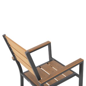 72423 ΠΟΛΥΘΡΟΝΑ ΑΛΟΥΜΙΝΙΟΥ SAGA HM5981.03 ΑΝΘΡΑΚΙ-POLYWOOD ΣΕ ΦΥΣΙΚΟ 55x55x86Υεκ.