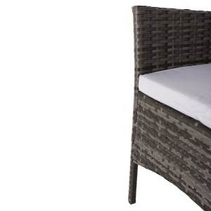 72426 ΣΕΤ ΣΑΛΟΝΙ 4ΤΜΧ STASIA HM6089.02 ΣΥΝΘ.RATTAN ΓΚΡΙ-ΜΠΕΖ ΜΑΞΙΛΑΡΙΑ