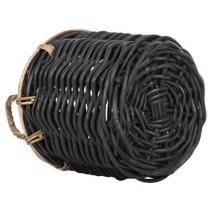 72438 ΣΕΤ 2 ΚΑΛΑΘΙΑ POTTS HM4379 ΜΑΥΡO&ΦΥΣΙΚΟ ΧΡΩΜΑ- CL RATTAN Φ61+Φ45εκ.