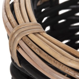 72438 ΣΕΤ 2 ΚΑΛΑΘΙΑ POTTS HM4379 ΜΑΥΡO&ΦΥΣΙΚΟ ΧΡΩΜΑ- CL RATTAN Φ61+Φ45εκ.