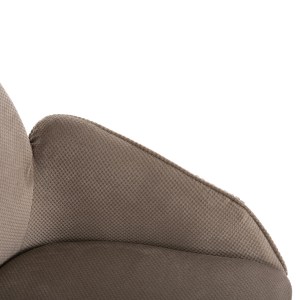 72451 ΠΟΛΥΘΡΟΝΑΚΙ SHAI HM9844.04 ΜΠΕΖ ΥΦΑΣΜΑ-ΜΑΥΡΗ ΜΕΤΑΛΛΙΚΗ ΒΑΣΗ 61x63x93Υεκ.