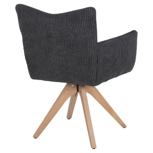 72463 ΠΟΛΥΘΡΟΝΑΚΙ QUILL HM9843.03 ΓΚΡΙ ΥΦΑΣΜΑ-ΞΥΛΟ ΟΞΙΑΣ ΠΟΔΙΑ 61x57,5x91Υεκ.