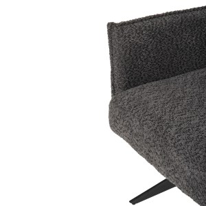 72465 ΠΟΛΥΘΡΟΝΑΚΙ ZORIN HM9846.03 ΓΚΡΙ ΥΦΑΣΜΑ-ΜΑΥΡΑ ΜΕΤΑΛΛΙΚΑ ΠΟΔΙΑ 64x66x94,5Υεκ.