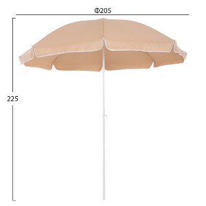 72479 ΟΜΠΡΕΛΑ ΘΑΛΑΣΣΗΣ RANDALL 8 FIBERGLASS ΑΚΤΙΝΕΣ 2.00μ HM6015.04 MOKA