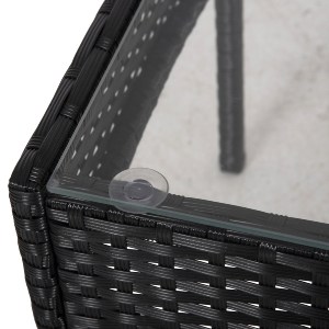 72481 ΣΕΤ ΣΑΛΟΝΙ 4ΤΜΧ STASIA HM6089.04 ΣΥΝΘ.RATTAN ΜΑΥΡΟ-ΜΠΕΖ ΜΑΞΙΛΑΡΙΑ