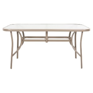72488 ΤΡΑΠΕΖΙ BRUNO 149,5x89,5x72Υεκ. ΜΕΤΑΛΛΙΚΟ ΣΑΜΠΑΝΙ ΜΕ ΤΡΥΠΑ ΟΜΠΡΕΛΑΣ Φ38mm HM5145.14
