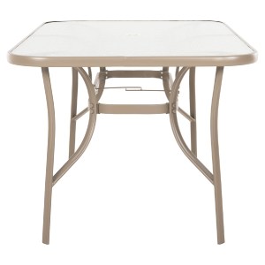 72488 ΤΡΑΠΕΖΙ BRUNO 149,5x89,5x72Υεκ. ΜΕΤΑΛΛΙΚΟ ΣΑΜΠΑΝΙ ΜΕ ΤΡΥΠΑ ΟΜΠΡΕΛΑΣ Φ38mm HM5145.14