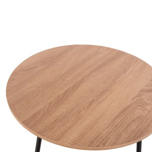 72505 ΤΡΑΠΕΖΙΑ ΣΑΛΟΝΙΟΥ ΣΤΡΟΓΓΥΛΑ 2ΤΜΧ CUPPER HM9878.01 ΜΕΛΑΜΙΝΗ ΣΟΝΑΜΑ-ΜΑΥΡΟ ΜΕΤΑΛΛΟ