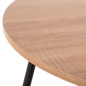 72505 ΤΡΑΠΕΖΙΑ ΣΑΛΟΝΙΟΥ ΣΤΡΟΓΓΥΛΑ 2ΤΜΧ CUPPER HM9878.01 ΜΕΛΑΜΙΝΗ ΣΟΝΑΜΑ-ΜΑΥΡΟ ΜΕΤΑΛΛΟ