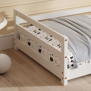 72513 ΚΡΕΒΑΤΙ ΠΑΙΔΙΚΟ HOUSER HM676.03 τ.MONTESSORI ΞΥΛΟ ΠΕΥΚΟ ΛΕΥΚΟ- 190x90εκ