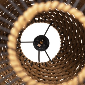 72519 ΦΩΤΙΣΤΙΚΟ ΟΡΟΦΗΣ ΚΡΕΜΑΣΤΟ HM4340 PAPER ROPE ΜΠΕΖ-ΜΑΥΡΟ ΜΕΤΑΛΛΟ-Φ26x40-120Υεκ.