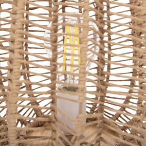 72522 ΕΠΙΤΡΑΠΕΖΙΟ ΦΩΤΙΣΤΙΚΟ HM4350 ΜΕΤΑΛΛΟ ΜΕ PAPER ROPE ΣΕ ΦΥΣΙΚΟ Φ29Χ34Υεκ.