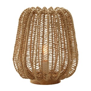 72522 ΕΠΙΤΡΑΠΕΖΙΟ ΦΩΤΙΣΤΙΚΟ HM4350 ΜΕΤΑΛΛΟ ΜΕ PAPER ROPE ΣΕ ΦΥΣΙΚΟ Φ30,5Χ34Υεκ.