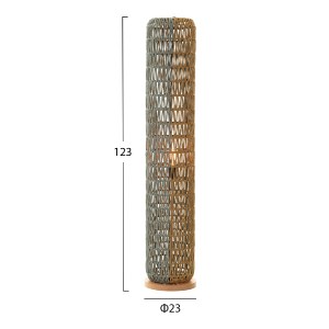 72524 ΦΩΤΙΣΤΙΚΟ ΔΑΠΕΔΟΥ HM4356 ΜΕΤΑΛΛΟ-PAPER ROPE ΣΕ ΜΠΕΖ-ΦΥΣΤΙΚΙ Φ23X123Υεκ.