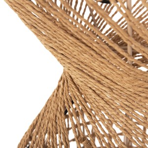 72526 ΦΩΤΙΣΤΙΚΟ ΔΑΠΕΔΟΥ HM4358 ΜΕΤΑΛΛΟ-PAPER ROPE ΣΕ ΚΑΦΕ-2 ΛΑΜΠΕΣ Φ25x102Υεκ.
