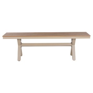 72530 ΠΑΓΚΑΚΙ ΑΛΟΥΜΙΝΙΟΥ TAWNEE HM6038.04 ΣΑΜΠΑΝΙ-POLYWOOD ΚΑΘΙΣΜΑ ΦΥΣΙΚΟ 150x36x45Υεκ.