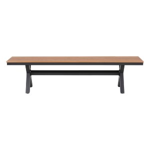 72534 ΠΑΓΚΑΚΙ ΑΛΟΥΜΙΝΙΟΥ TAWNEE HM6040.01 ΑΝΘΡΑΚΙ-POLYWOOD ΚΑΘΙΣΜΑ ΦΥΣΙΚΟ 220x36x44,5Υεκ.
