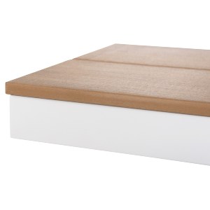 72535 ΠΑΓΚΑΚΙ ΑΛΟΥΜΙΝΙΟΥ TAWNEE HM6038.02 ΛΕΥΚΟ-POLYWOOD ΚΑΘΙΣΜΑ ΦΥΣΙΚΟ 150x36x45Υεκ.
