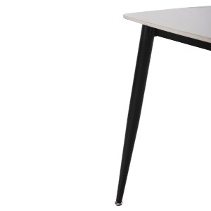 72548 ΤΡΑΠΕΖΙ RAVEN HM9854.01 ΚΕΡΑΜΙΚΟ TOP ΛΕΥΚΟ ΜΑΡΜΑΡΟ-ΜΑΥΡΟ ΜΕΤΑΛΛΟ 117,5x67,5x76Υεκ.