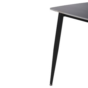 72549 ΤΡΑΠΕΖΙ RAVEN HM9854.02 ΚΕΡΑΜΙΚΟ TOP ΜΑΥΡΟ ΜΑΡΜΑΡΟ-ΜΑΥΡΟ ΜΕΤΑΛΛΟ 117,5x67,5x76Υεκ.
