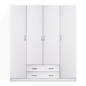 72575 ΝΤΟΥΛΑΠΑ 4ΦΥΛΛΗ ΜΕ 2 ΣΥΡΤΑΡΙΑ AZALEA HM353.05 ΜΕΛΑΜΙΝΗ ΛΕΥΚΗ 200x55,5x180Υεκ.