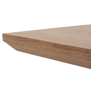 72591 ΤΡΑΠΕΖΙ PAOLO HM9853 MDF ΜΕ ΚΑΠΛΑΜΑ ΦΡΑΞΙΝΟΥ-ΠΟΔΙΑ RUBBERWOOD-ΦΥΣΙΚΟ 180x90x75Yεκ