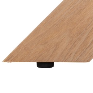 72591 ΤΡΑΠΕΖΙ PAOLO HM9853 MDF ΜΕ ΚΑΠΛΑΜΑ ΦΡΑΞΙΝΟΥ-ΠΟΔΙΑ RUBBERWOOD-ΦΥΣΙΚΟ 180x90x75Yεκ