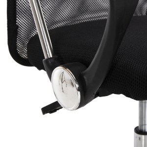 72594 ΚΑΡΕΚΛΑ ΓΡΑΦΕΙΟΥ CABLE HM1000.31 ΜΑΥΡO MESH-ΠΟΔΙ ΧΡΩΜΙΟΥ 61x56x107-117Υεκ.