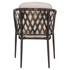 72596 ΠΟΛΥΘΡΟΝΑ ΑΛΟΥΜΙΝΙΟΥ BOLLY HM6080 ΚΑΦΕ-ΣΥΝΘ.RATTAN ΚΑΦΕ-ΜΠΕΖ ΜΑΞΙΛΑΡΙΑ 58,5x67x86Υεκ