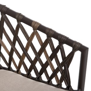72596 ΠΟΛΥΘΡΟΝΑ ΑΛΟΥΜΙΝΙΟΥ BOLLY HM6080 ΚΑΦΕ-ΣΥΝΘ.RATTAN ΚΑΦΕ-ΜΠΕΖ ΜΑΞΙΛΑΡΙΑ 58,5x67x86Υεκ